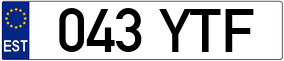 Trailer License Plate